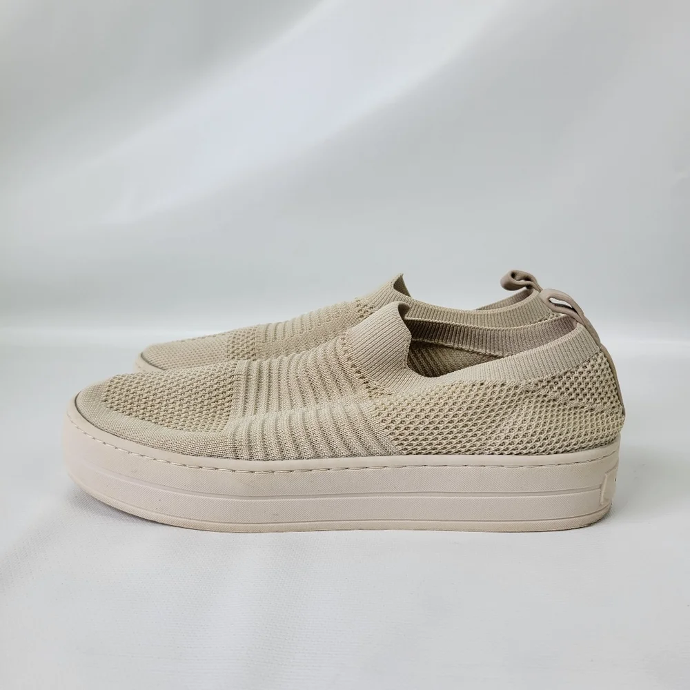 J/Slides Stretchy Woven Platform Loafers Sz 8 EUC